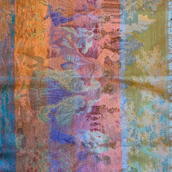 Belgium Tapestry Jardin Louis XV Motifs 2+3 ~ 20”x56” Victorian Dance Scene - Picture 9 of 15